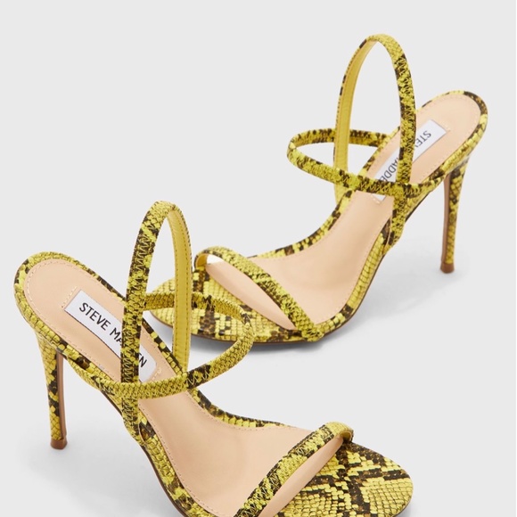 Steve Madden Gabriella heels yelllow snake - Picture 3 of 5
